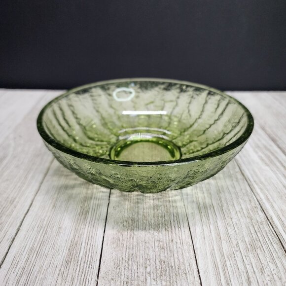 Vintage Anchor Hocking Soreno Avocado Green Glass Cereal Bowl 6 inches - Picture 2 of 6